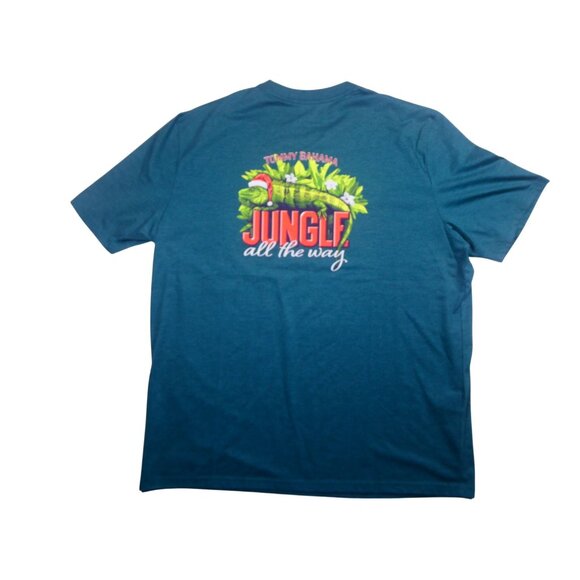 Tommy Bahama Men's Jungle All The Way Deep Teal‎ Green T-Shirt Size XL - Picture 2 of 6